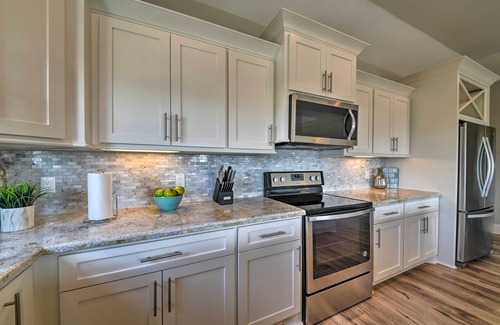 Crystal Beach House | Deck & Ocean Views: Home in Crystal Beach!