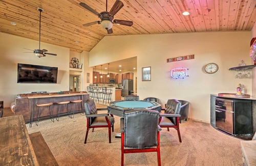 Sierra Pines Cabin | Deck & Views: Dog-Friendly Cabin in Show Low!