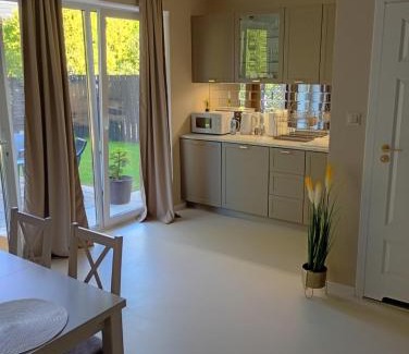 Ciechanow Apartment | Deluxe Apartament kuchnia z tarasem i parkingiem na wyłączność