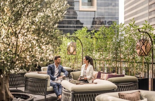 Trade Center House | Deluxe Terrace one Bedroom King Suite Near Difc Gate Village By Luxury Bookings