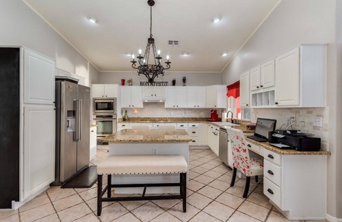 Arrowhead Lakes House | Desert Lakehouse Oasis:Heated pool, heated spa, & pontoon boat use included.