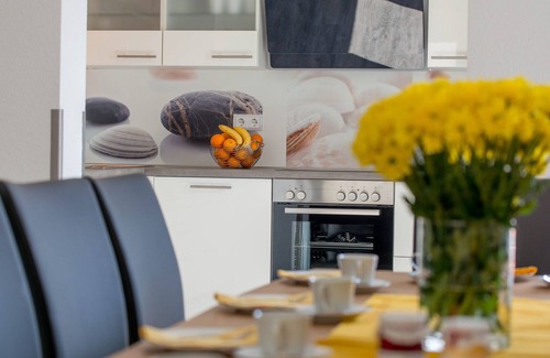 Bensheim Condo | Design garden apartment with 2 bedrooms - quiet, central, suitable for walkers