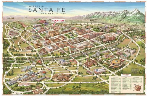 Downtown Santa Fe Apartment | Designer Loft at the Santa Fe Plaza Spacious 520 Sq Ft, King Bed