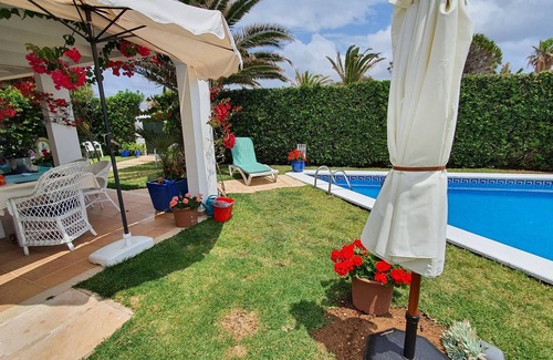 Cap d'Artrutx Villa | Detached villa with garden and private pool, WiFi, barbecue near the sea.