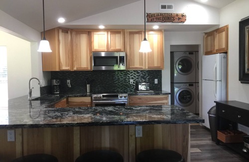 Saunders Lake House | Direct Dune Access Sleeps 10 In House, 6 In BunkHouses - Bath Houses.
