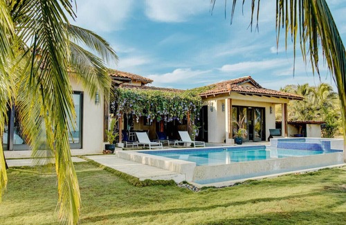 Las Escobas del Venado House | Directly on beach with private pool, Sleeps 11+, not a 10 min walk as VRBO says