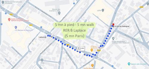 Arcueil Villa | Disponible - Maison Entière Rénovée - Matelas Emma - RERB, 5mn Paris - Parking Rue Gratuit - Matelas Emma - 6 pers - 2 Terrasses