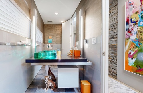 Loyola House | Dog-friendly bay-view home with deck, private saltwater pool, fireplaces, grill