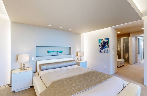Loyola House | Dog-friendly bay-view home with deck, private saltwater pool, fireplaces, grill