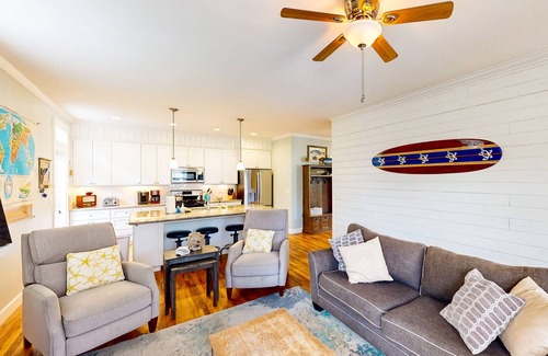 Olivia Beach House | Dog-friendly coastal home with private hot tub and park access