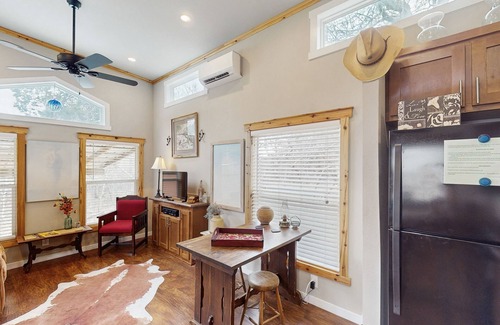 Wimberley Cottage | Dog-friendly cottage with living and dining space, patio at quiet location