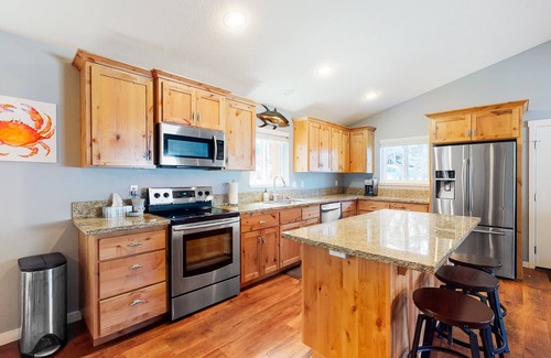 Rockaway Beach House | Dog-Friendly Home w/Front Porch, Wood Stove, WiFi, W/D - Walk to the Beach