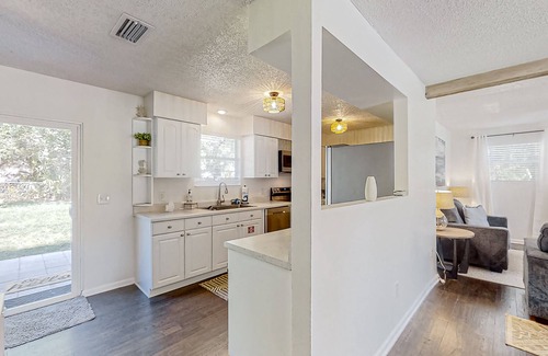St. Augustine South House | Dog-friendly home with fenced yard, patio, grill, & park across the street
