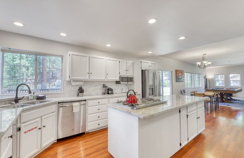 Round Hill Village House | Dog-friendly home with pool table, fireplaces, & private hot tub, sleeps 10