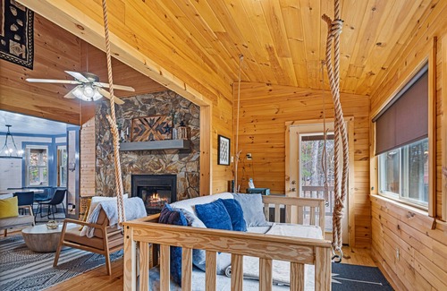 Morganton House | Dog-friendly mountain home with giant deck, fireplace & amazing sunset views