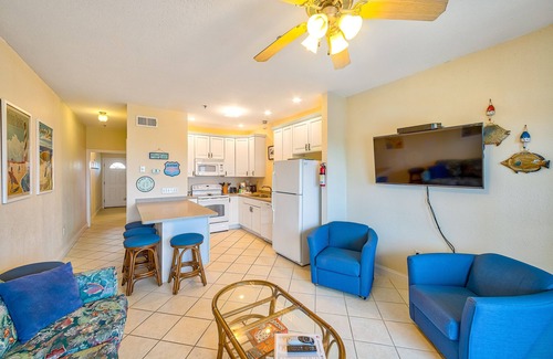 Hatteras Condo | Dog-friendly oceanfront condo with balcony, outdoor pool, hot tub, and central AC
