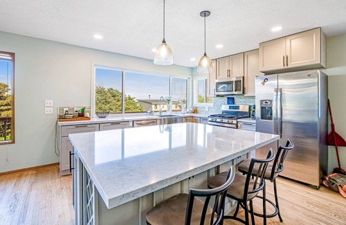Cape Meares Apartment | Dog-friendly, oceanview home w/private hot tub - one block to beach