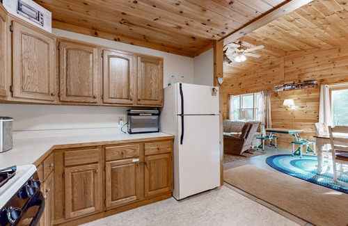 Indian Lake House | Dog-friendly, riverfront cabin with grill, kayaks and firepits