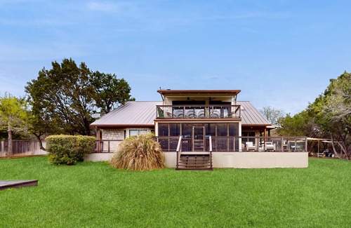 Wimberley House | Dog-friendly riverfront home with hot tub & porch - condo above garage
