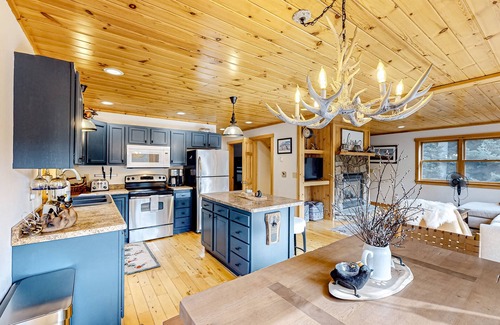 Rumford Center House | Dog-friendly Sunday River retreat with hot tub, large yard, grill, washer/dryer