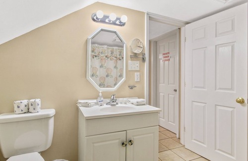 Crescent Beach House | Dog-friendly, beachside house with private deck & AC - walk to dining & shops