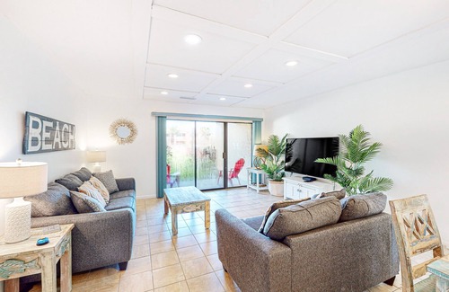 West Panama City Beach Condo | Dog-friendly condo with pool & tennis - walk to the beach