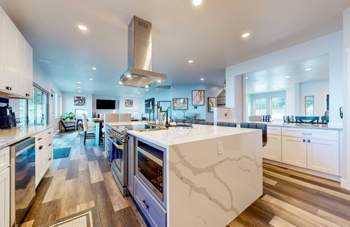 Port Ludlow House | Dog-friendly water view home with private beach, firepit, kayaks, deck, & grill