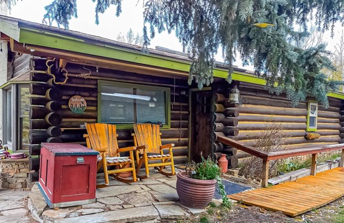 Jackson Hole Cabin | Dog-friendly waterfront cabin on Flat Creek with wood stove, creek view, firepit