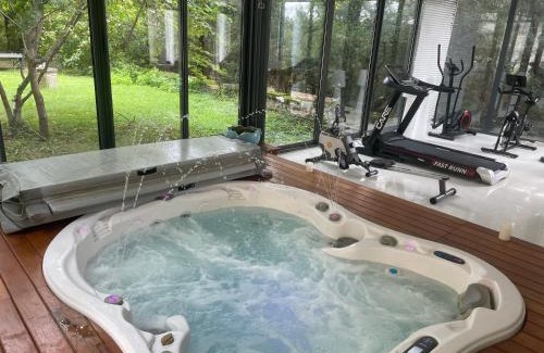 Sainte-Genevieve-les-Gasny House | Domaine Spa Perret-Au Calme-Château ArtDéco MasterSuite B&B et-ou Gîte de Charme-À3Mn Giverny-Jardins Monet-Le Vexin-Piscine Été-Parc 3Ha-Aire Enfants-PingPong-Options Dîner-Billard-Massage-Yoga-Coaching-Fitness-Sauna-Hammam-Promo 2Nuits 1HJacuzzi Offerte