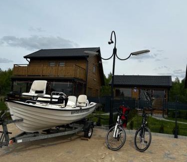 Gizycko House | Domek Wester House Fuleda z Sauną Jacuzzi i Kominkiem