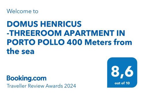 Porto Pollo Apartment | DOMUS HENRICUS -THREEROOM APARTMENT IN PORTO POLLO 400 Meters from the sea