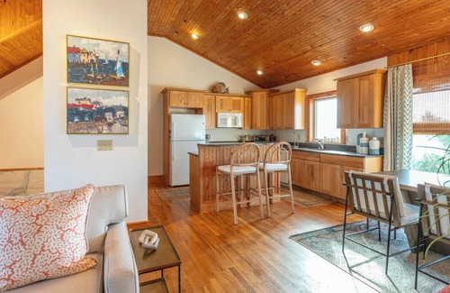 Ocracoke Condo | Down Creek Condo 102: Luxurious, reverse floor plan, in the Village.
