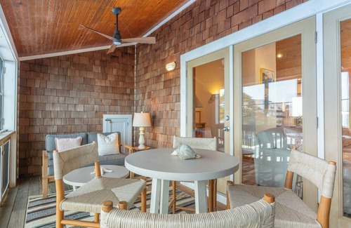 Ocracoke Condo | Down Creek Condo 102: Luxurious, reverse floor plan, in the Village.