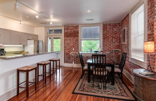 Hendersonville Apartment | Downtown Hendersonville Loft with private balcony overlooking Main Street.