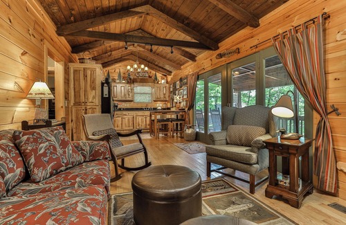 Ellijay Cabin | Dragonfly on the Cartecay River 2BR 2 BA Cabin