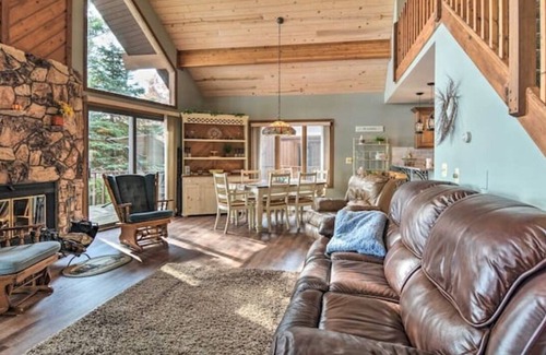 Gladwin Ski Chalet | Dream Cottage w/ Sandy Beach, Dock, Pontoon Rental