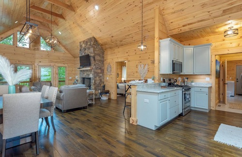 Black Mountain Cabin | Dream Mtn Hideaway! Hot Tub+Fire Pit+Grill, WiFi, Hiking, Nearby AVL & Blk Mtn!