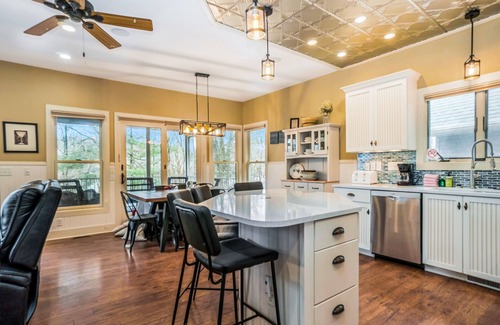 Saugatuck House | Dreamy retreat near the lake with spacious deck, foosball, Ping-Pong & kayaks