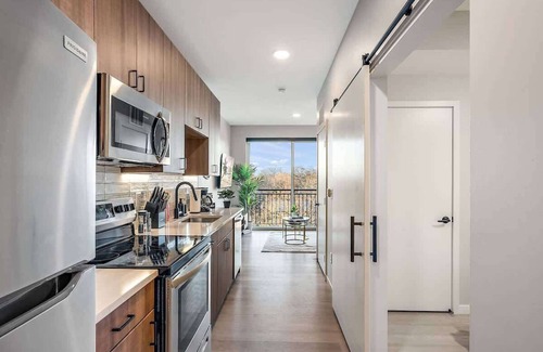 St. Anthony West Apartment | DT, UMN, 1BD, Gym, Free Parking, Rooftop by River
