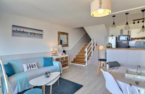 Deauville City Centre Apartment | Duplex just steps from the city center featuring a balcony and panoramic views