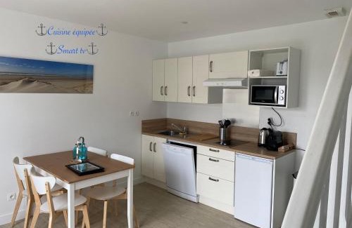 Fort-Mahon-Plage Apartment | Duplex moderne à 700m de la plage Parking & WiFi