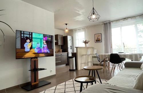 Magny-le-Hongre Apartment | Duplex Moderne 8per&3Ch&10 min Disney&Parking free