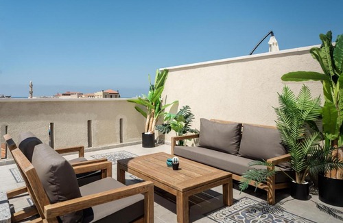 Jaffa Apartment | Duplex with Sea View Terrace above the Flea Market