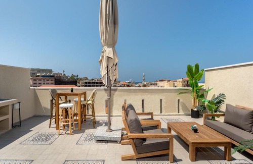 Jaffa Apartment | Duplex with Sea View Terrace above the Flea Market