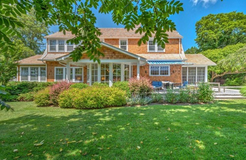 Village of East Hampton House | East Hampton Classic Shingle Style, South of the Highway with Heated Gunite.
