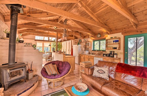 Baca Grande Cottage | Eclectic Adobe Crestone Cottage w/Patio + Yard!