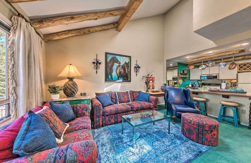 Cloudcroft House | Eclectic Home w/Deck: 4 Miles to Ski Cloudcroft!