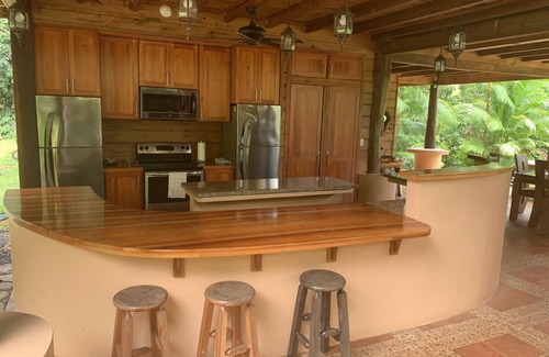 Platanillo House | Eco Villa with Cascading Waterfall, Swim Hole, River and Fruit Orchard