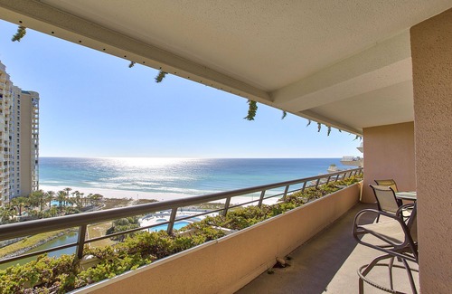 Miramar Beach Condo | Edgewater 1203 - Gulf Front, Community Pool, Hot Tub, Walk to Shops + Dining!