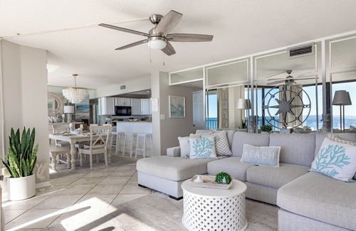 Panama City Beach Condo | Edgewater 2 Br Deluxe Gulf Front, Tower 2. Sleeps 10!